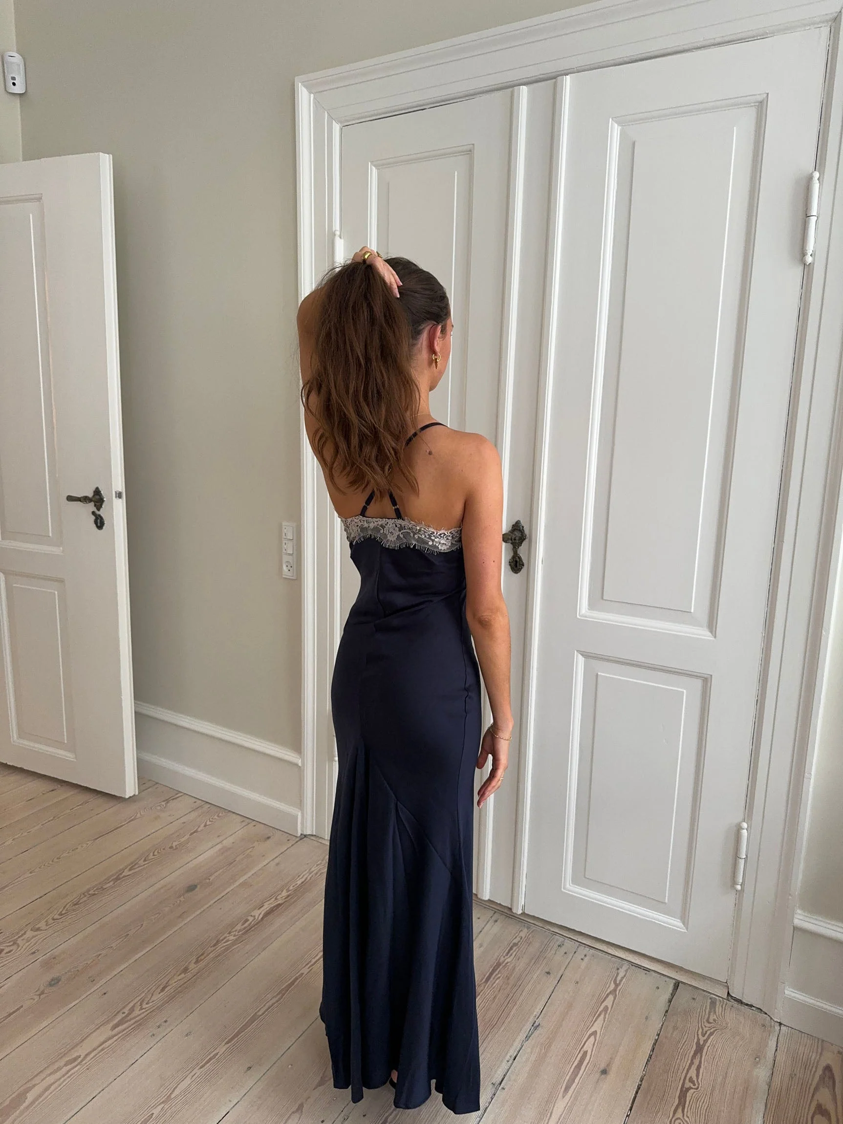 Tena dress with lace details - Navy/white 3 Tena dress with lace details - Navy/white