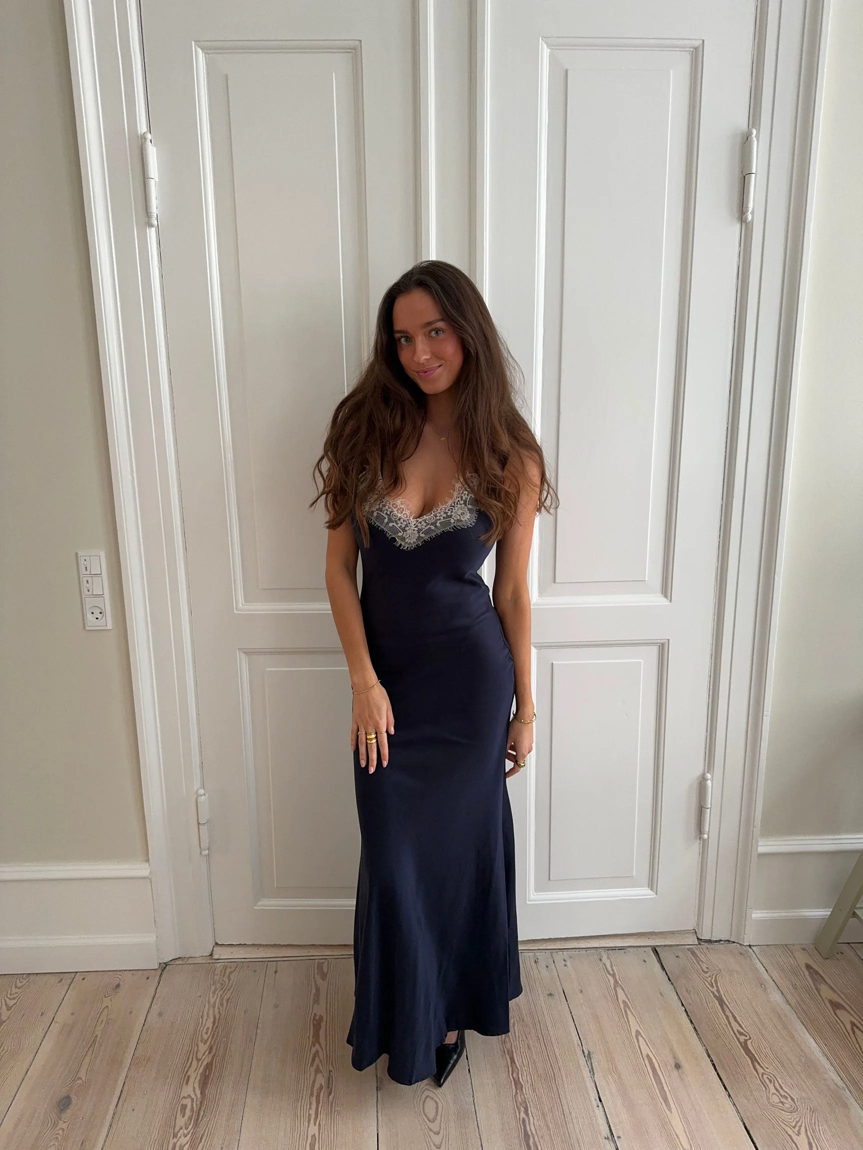 Tena dress with lace details - Navy/white 7 Tena dress with lace details - Navy/white