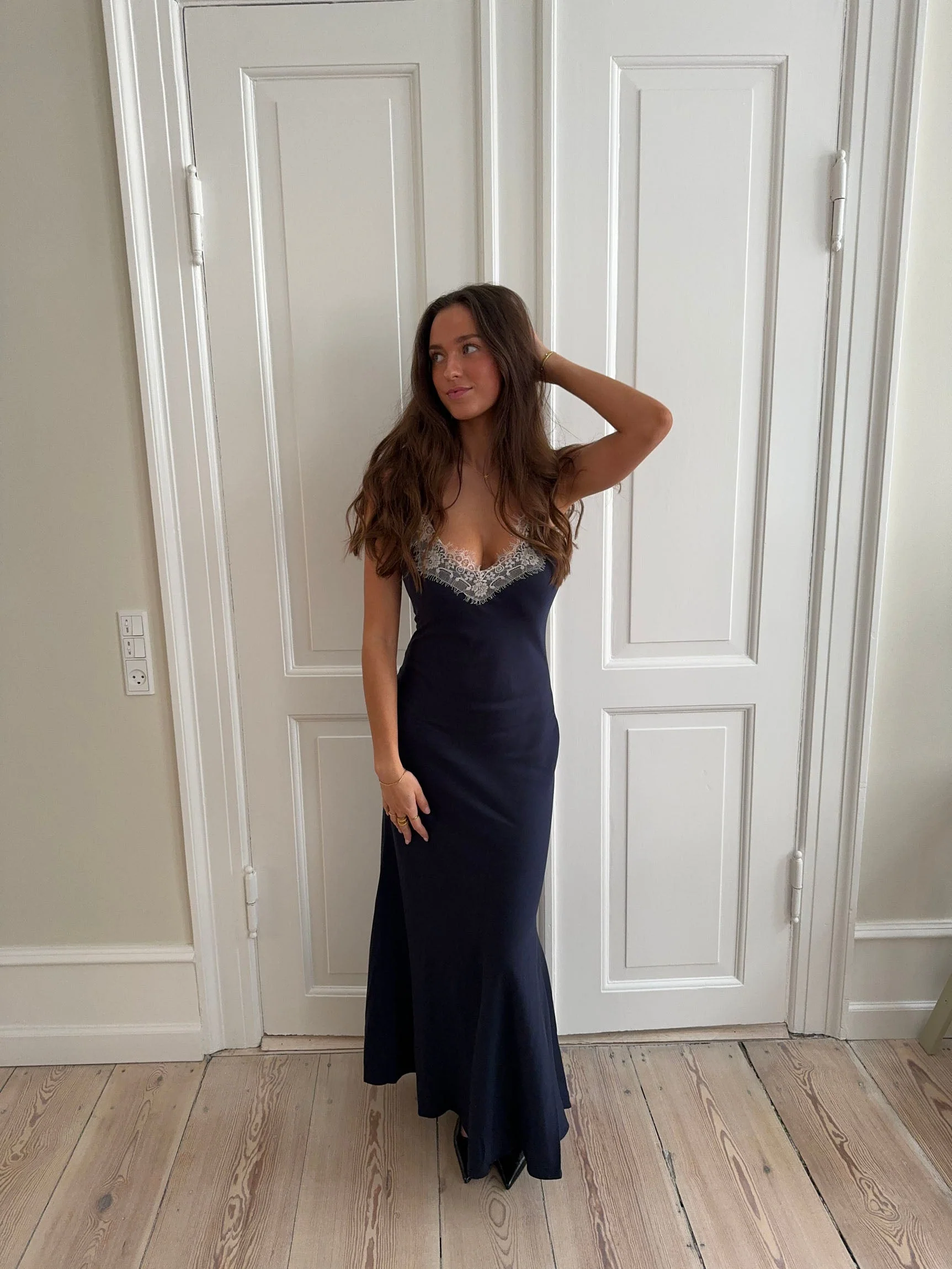 Tena dress with lace details - Navy/white 8 Tena dress with lace details - Navy/white