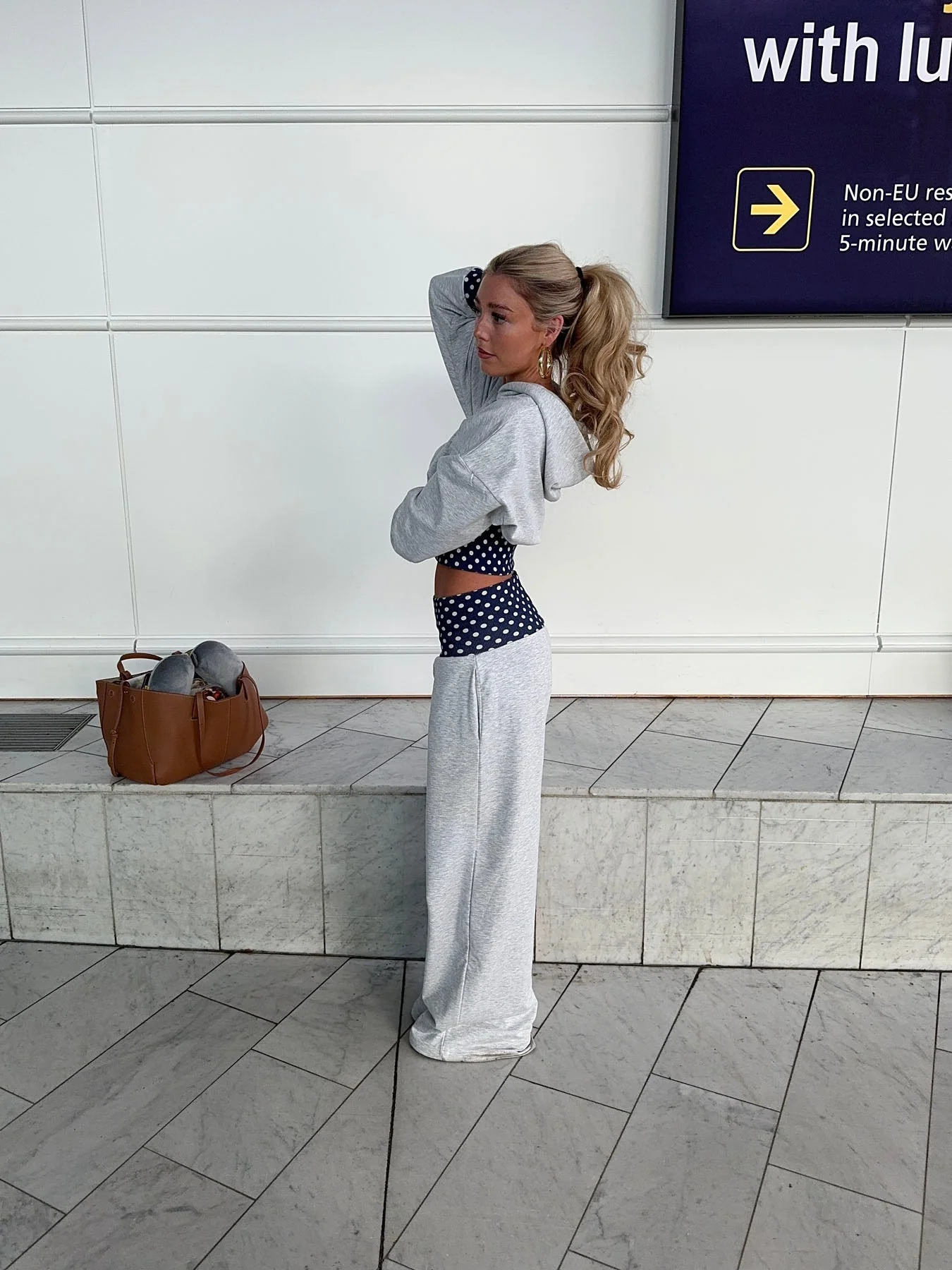 May hoodie with polka dots - Grey/navy/white 10 May hoodie with polka dots - Grey/navy/white