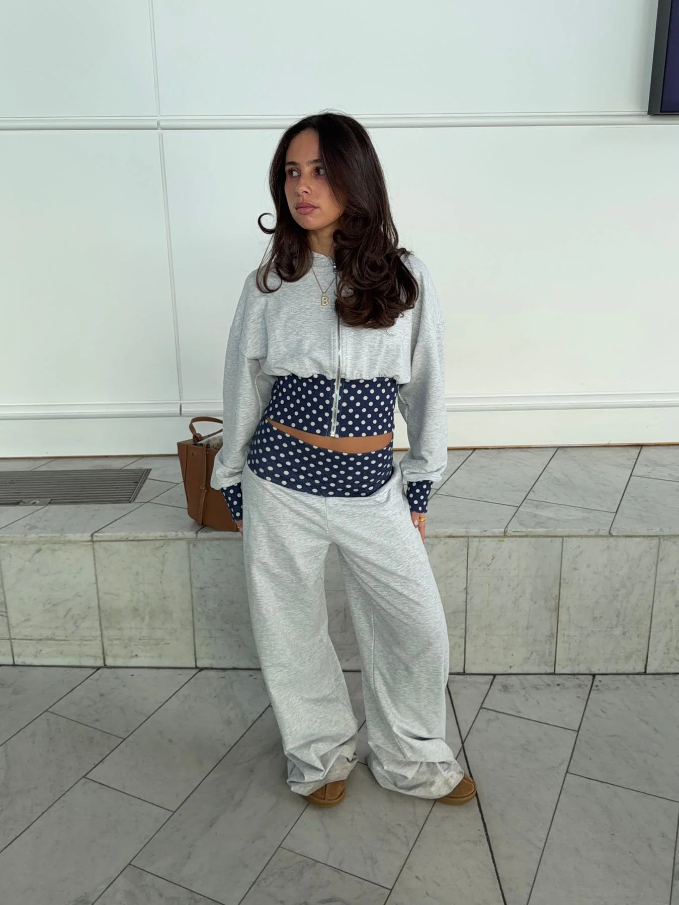 May hoodie with polka dots - Grey/navy/white 8 May hoodie with polka dots - Grey/navy/white