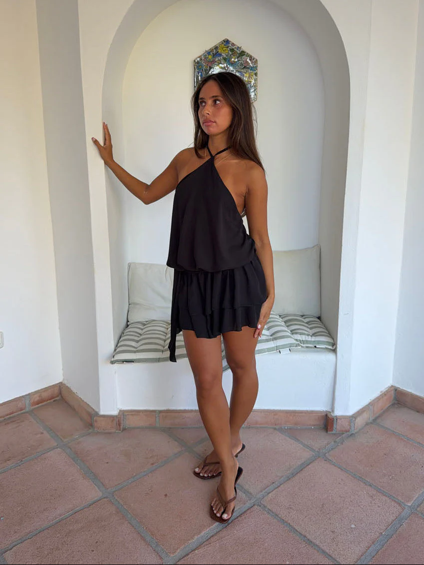 Lulitiana halterneck dress - Black