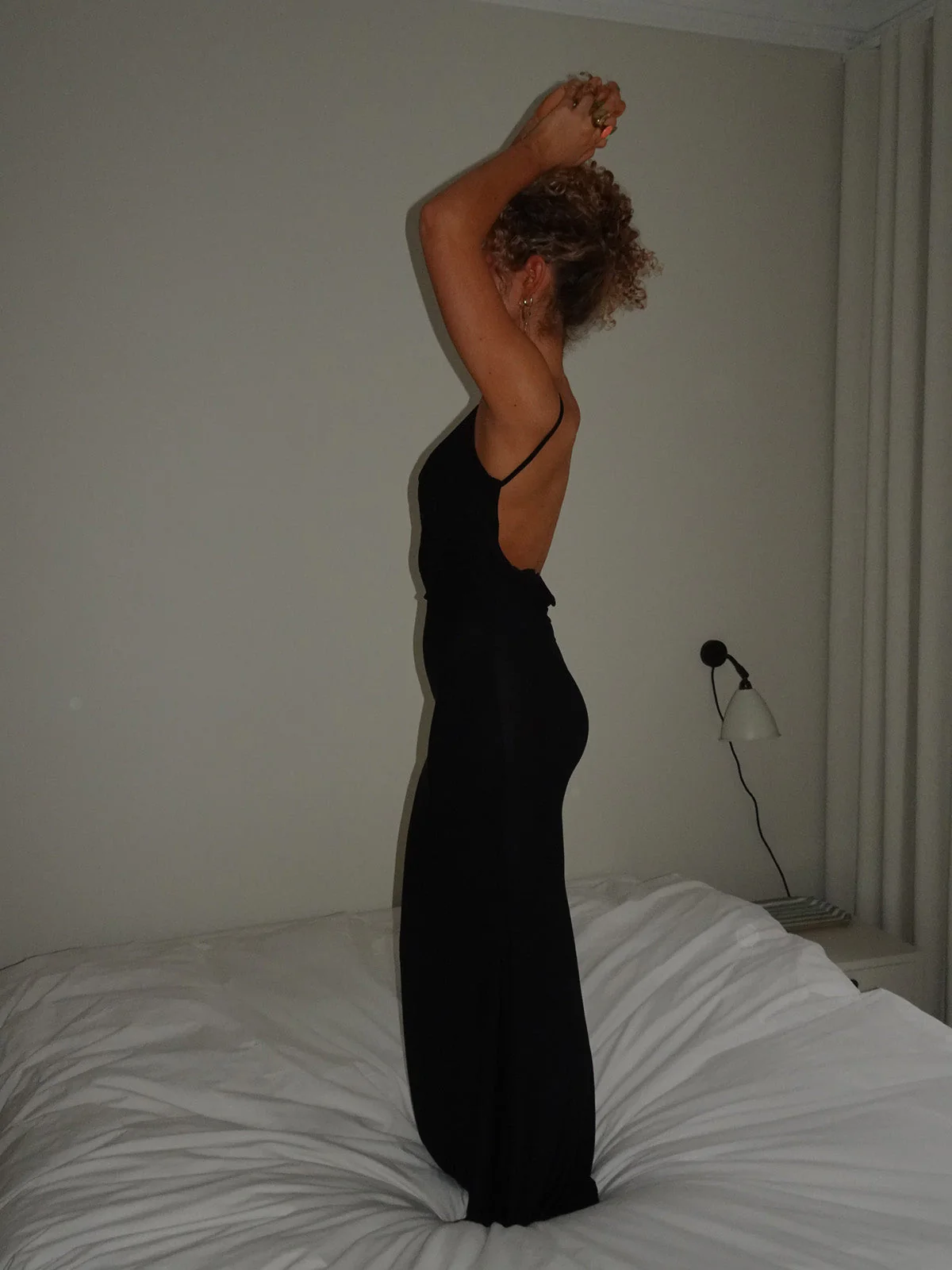 Marajana dress with deep lace back - Black 6 Marajana dress with deep lace back - Black