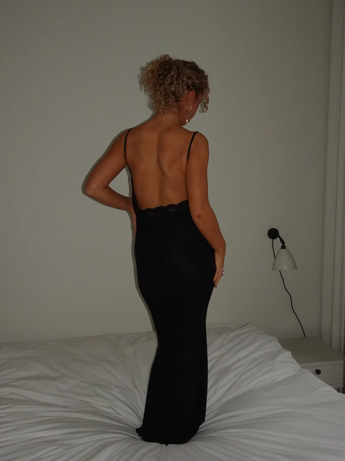 Marajana dress with deep lace back - Black 7 Marajana dress with deep lace back - Black