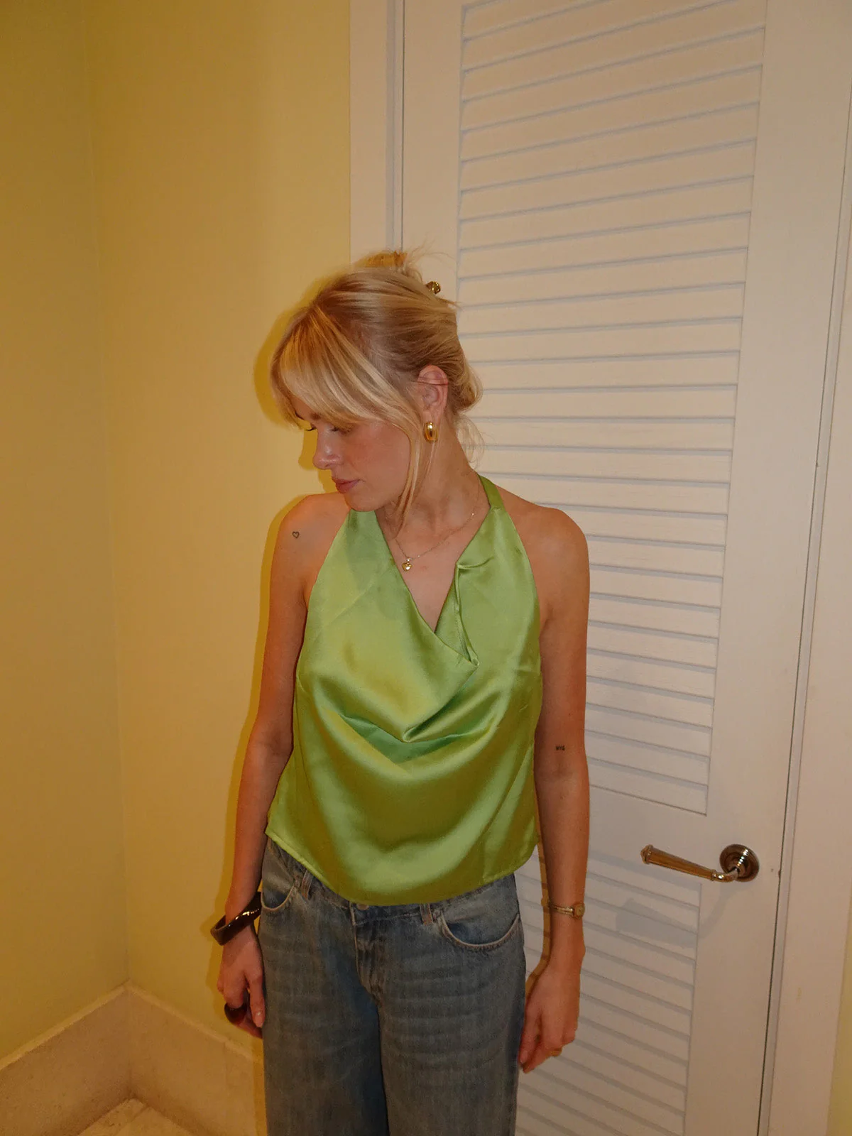 Milena satin top with tie detail 10 Milena satin top with tie detail
