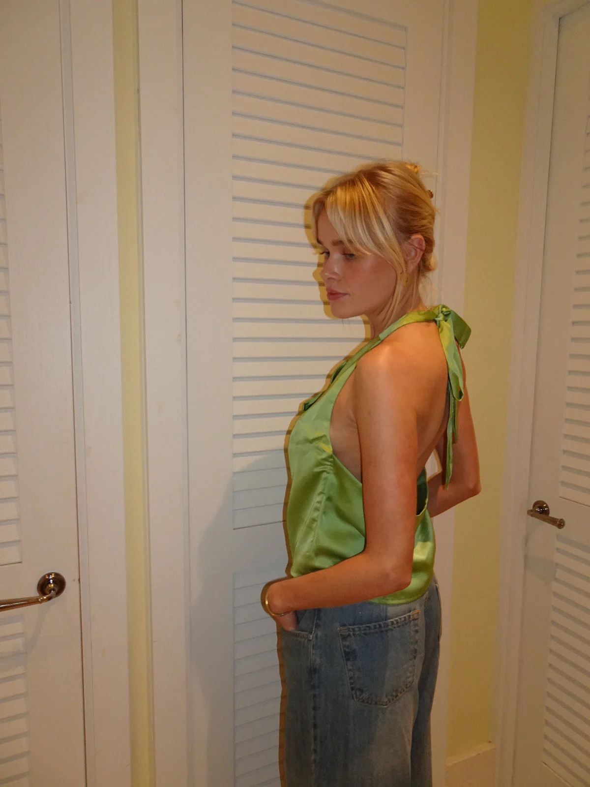 Milena satin top with tie detail 11 Milena satin top with tie detail