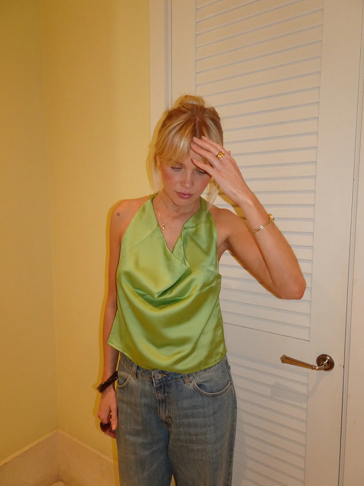 Milena satin top with tie detail 12 Milena satin top with tie detail