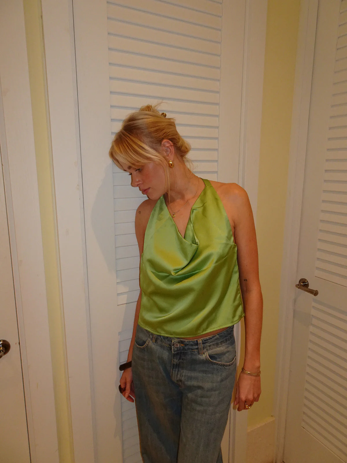 Milena satin top with tie detail 5 Milena satin top with tie detail
