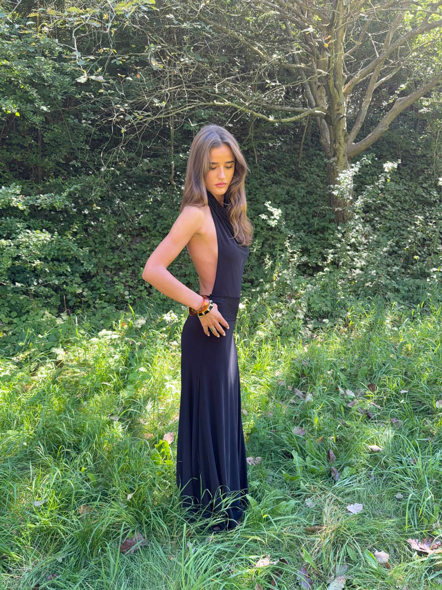 Skyla maxi dress with open back - Black 8 Skyla maxi dress with open back - Black
