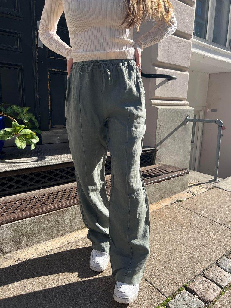 Signe linen pants - Khaki 6 Signe linen pants - Khaki
