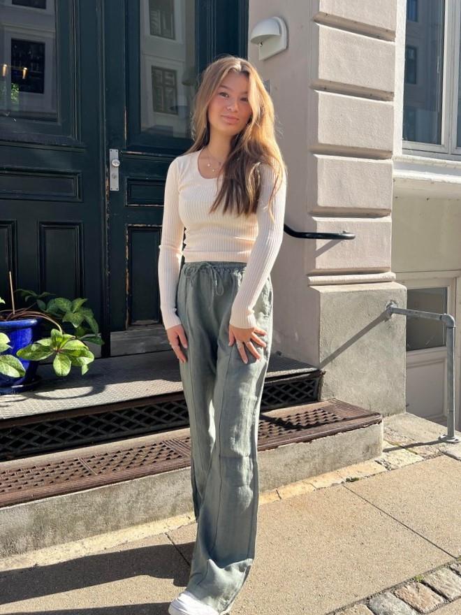 Signe linen pants - Khaki 8 Signe linen pants - Khaki