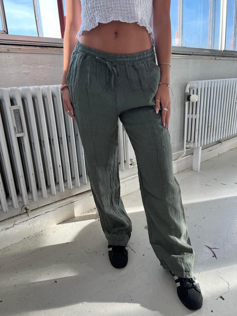 Signe linen pants - Khaki 9 Signe linen pants - Khaki