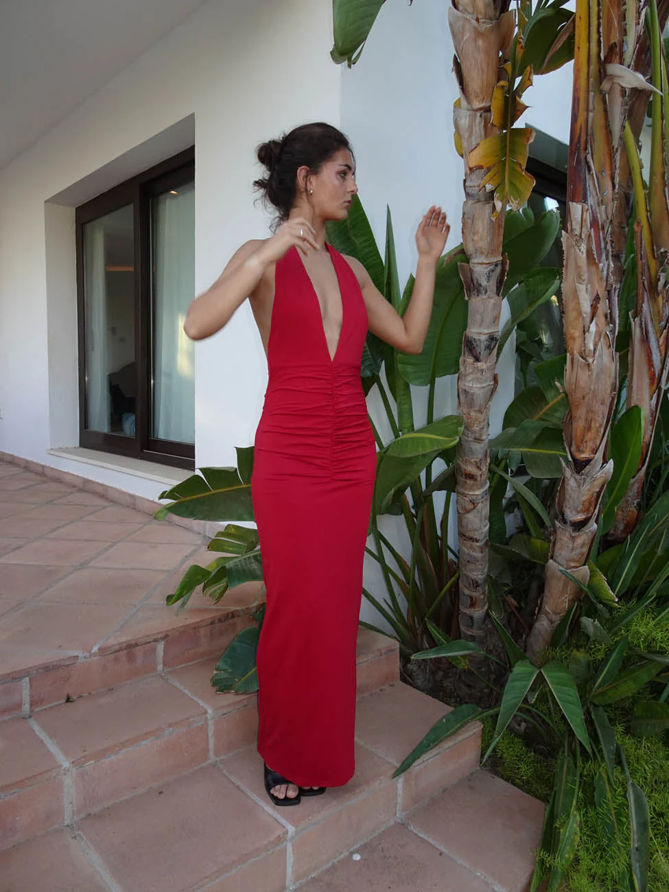Tasha dress with open bag - Red 4 Tasha dress with open bag - Red