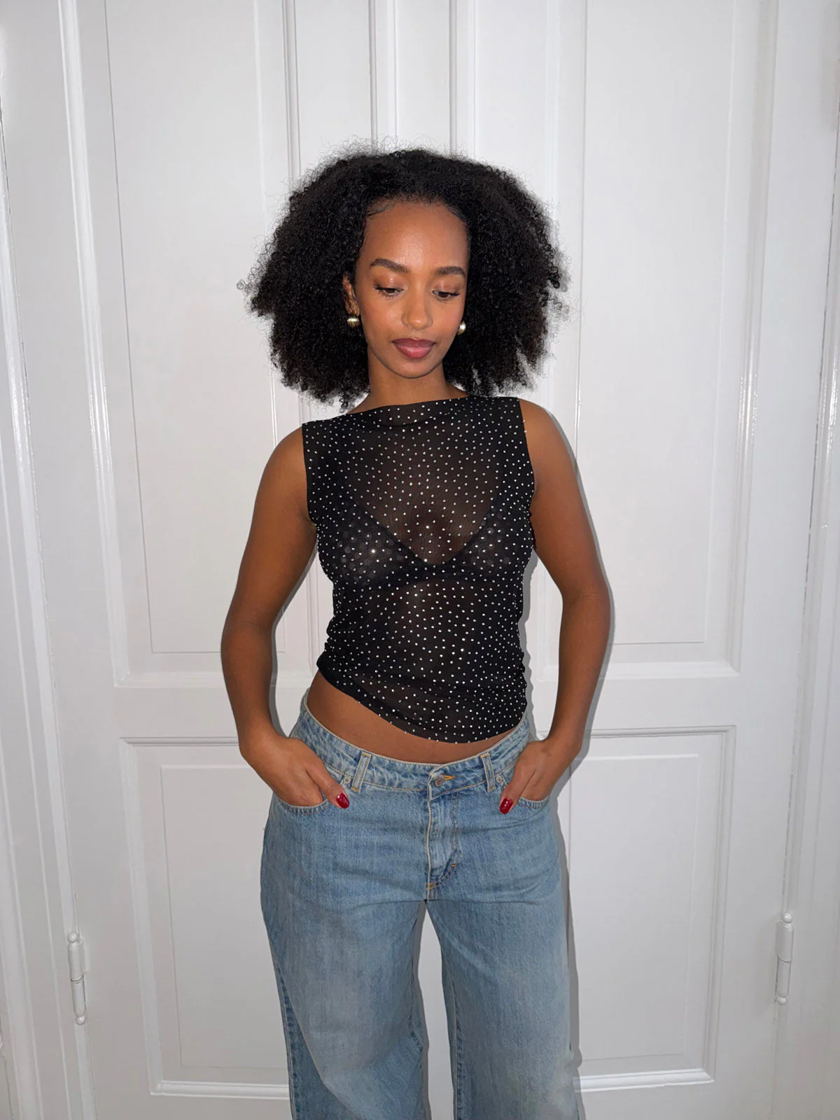Natasja top with rhinestones – Black 10 Natasja top with rhinestones – Black