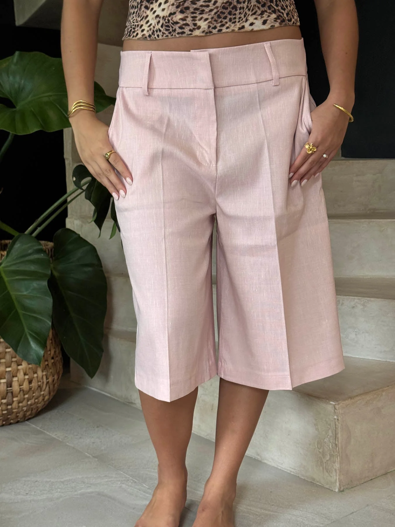 Nayaly bermuda shorts - Pink 3 Nayaly bermuda shorts - Pink
