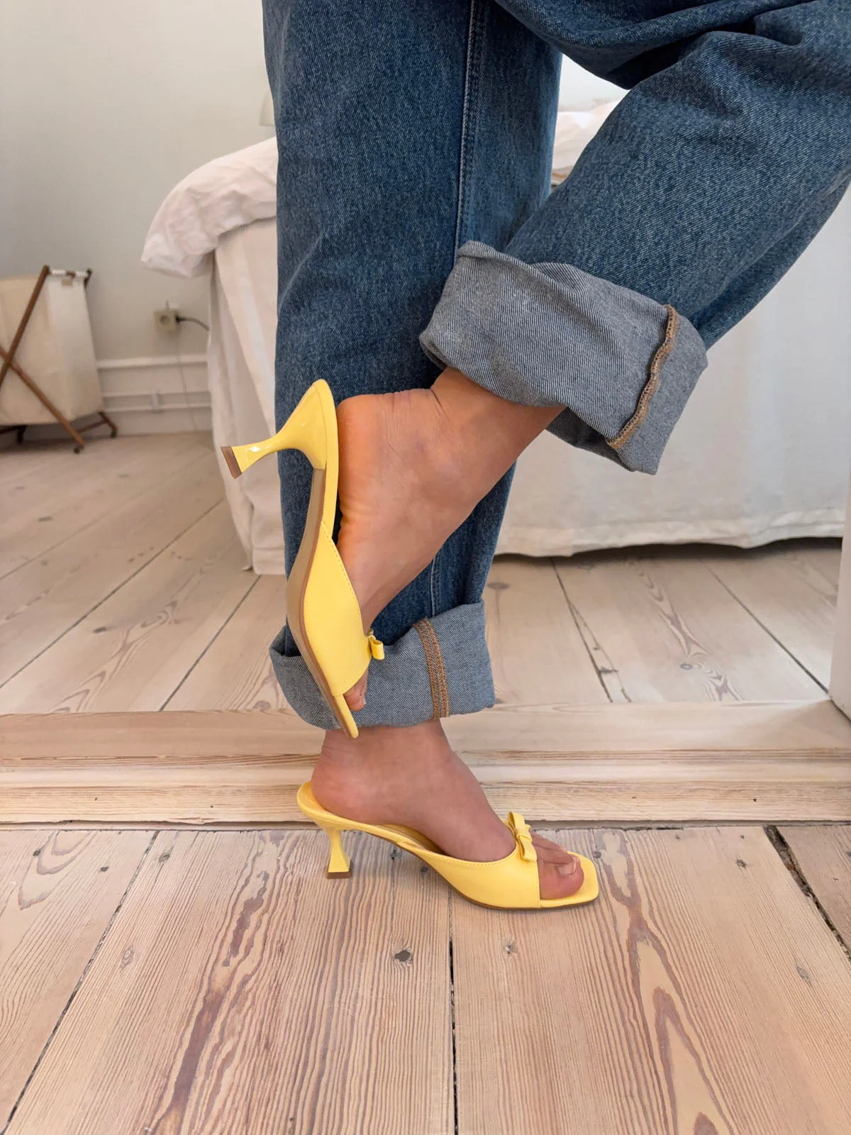 Pastella mules with bow - Light yellow 11 Pastella mules with bow - Light yellow