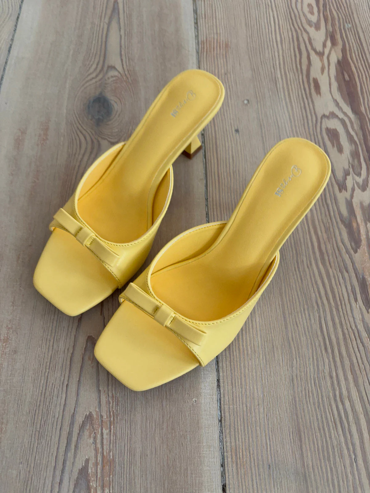 Pastella mules with bow - Light yellow 4 Pastella mules with bow - Light yellow