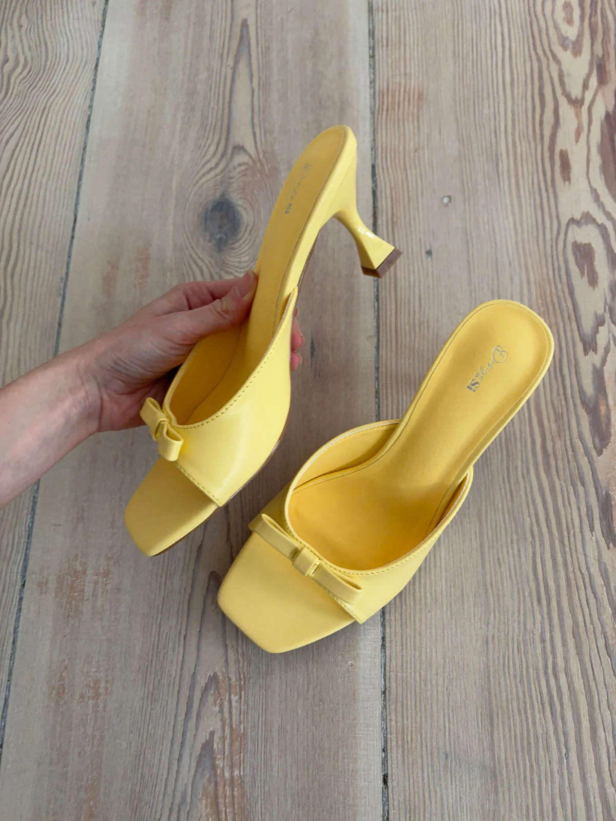 Pastella mules with bow - Light yellow 8 Pastella mules with bow - Light yellow
