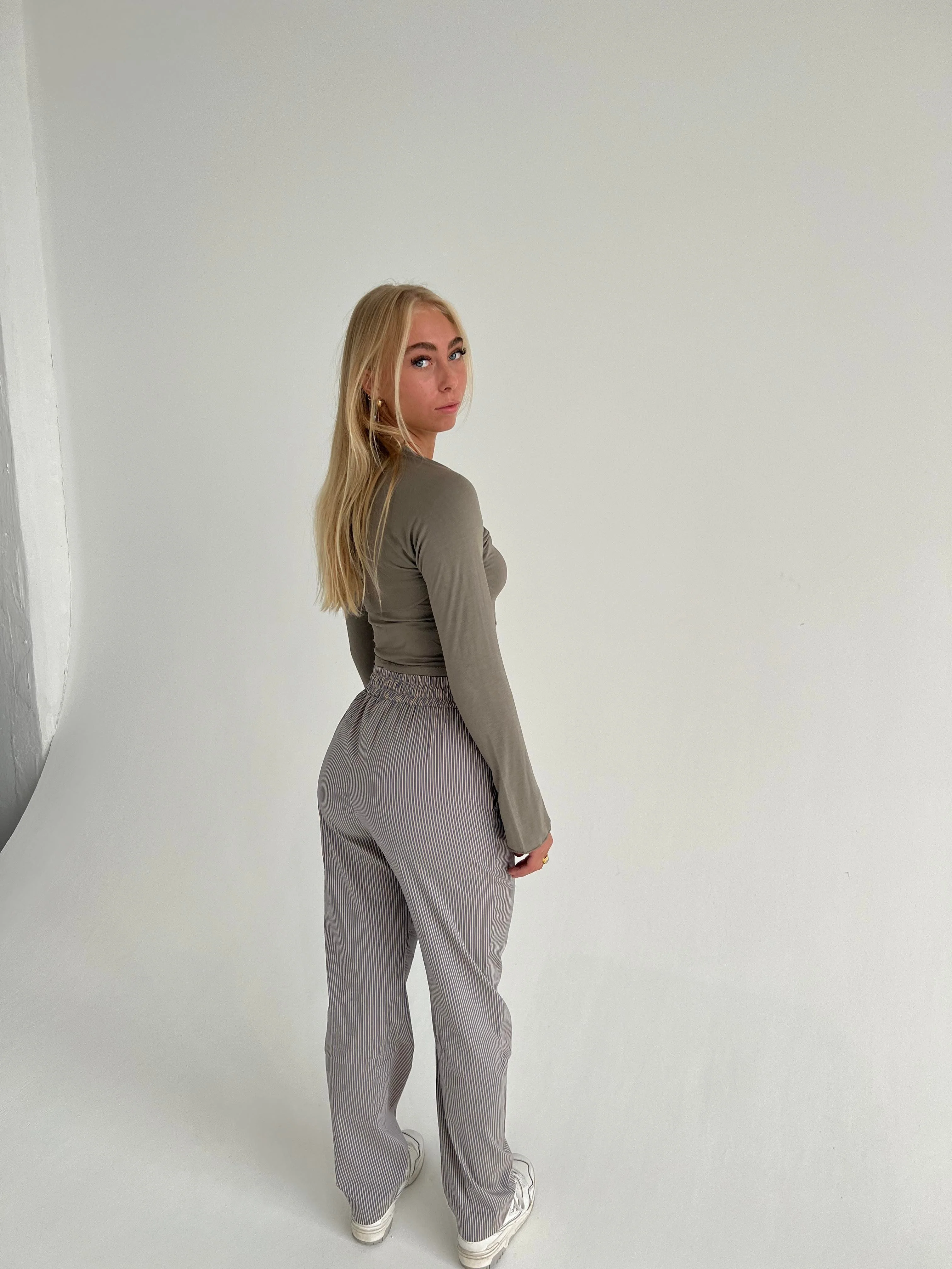 Zuri pants with stripes - Blue/beige 5 Zuri pants with stripes - Blue/beige