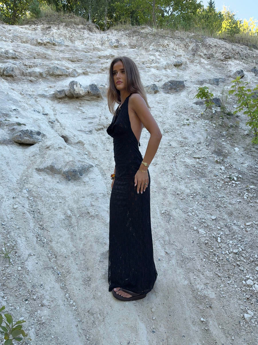 Sesia maxi dress with lace - Black 4 Sesia maxi dress with lace - Black