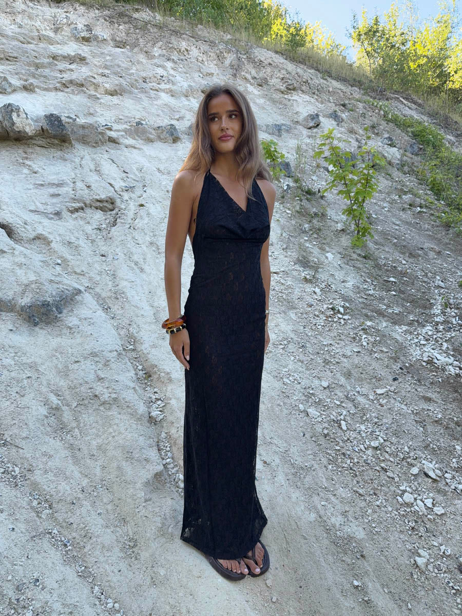 Sesia maxi dress with lace - Black 8 Sesia maxi dress with lace - Black