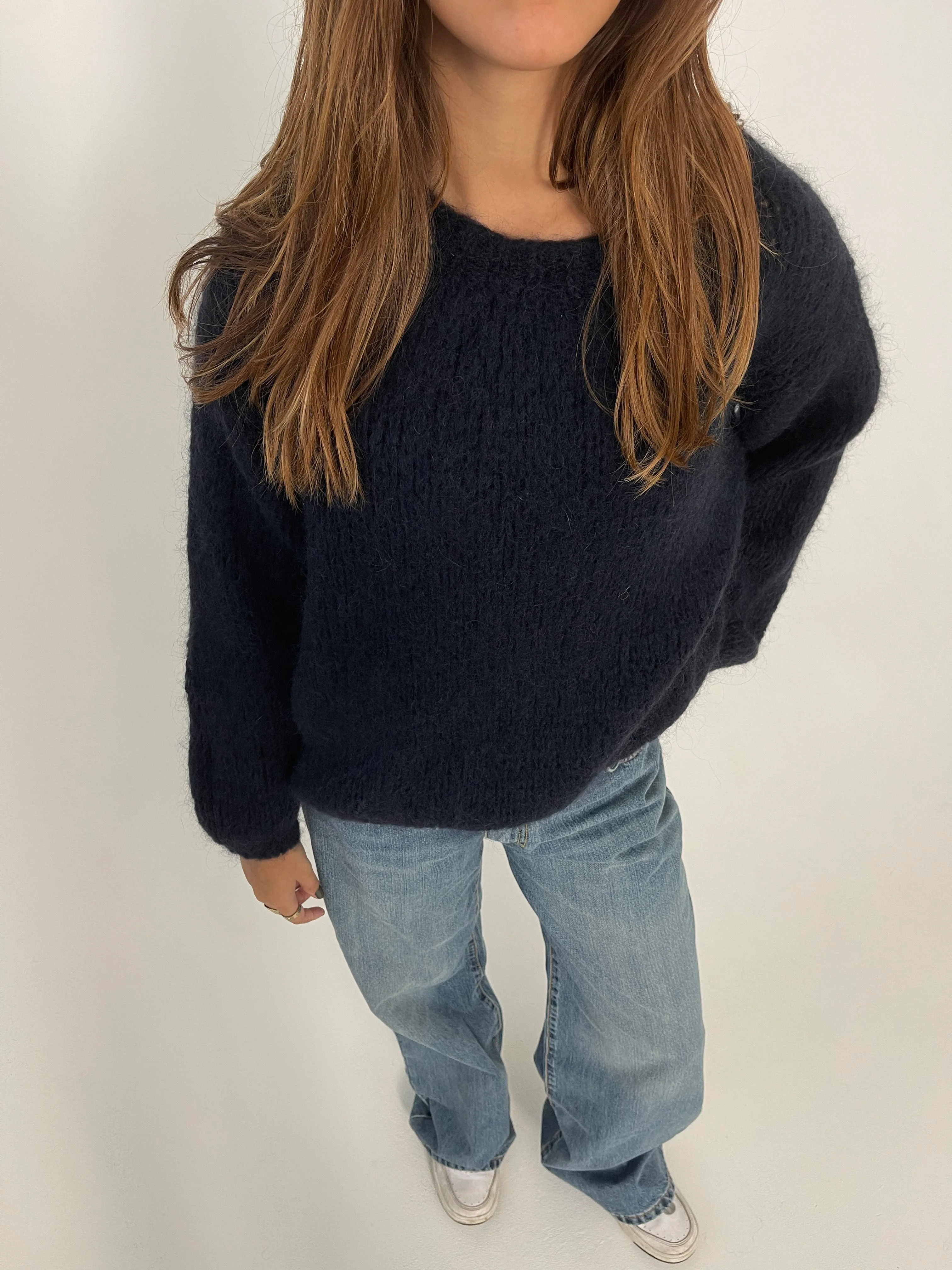 Genevieve oversized knit - Navy 12 Genevieve oversized knit - Navy