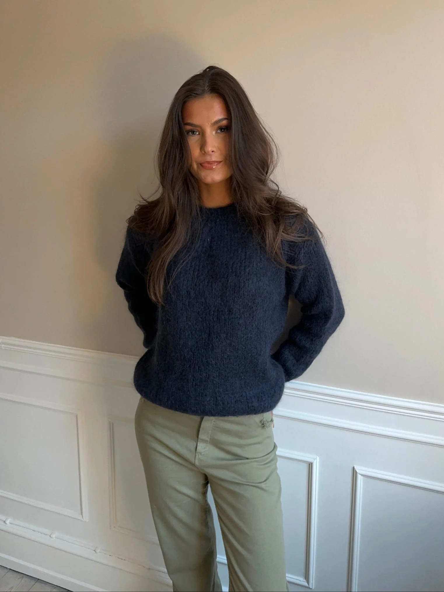 Genevieve oversized knit - Navy 8 Genevieve oversized knit - Navy
