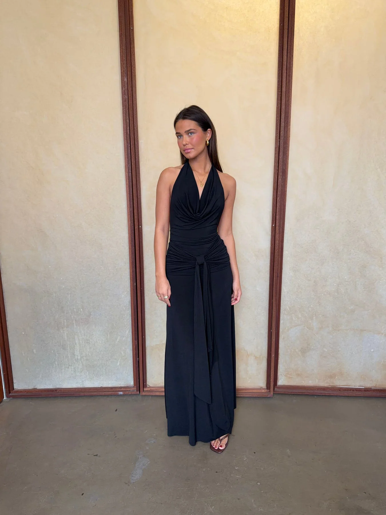 Redina dress with open back - Black 10 Redina dress with open back - Black