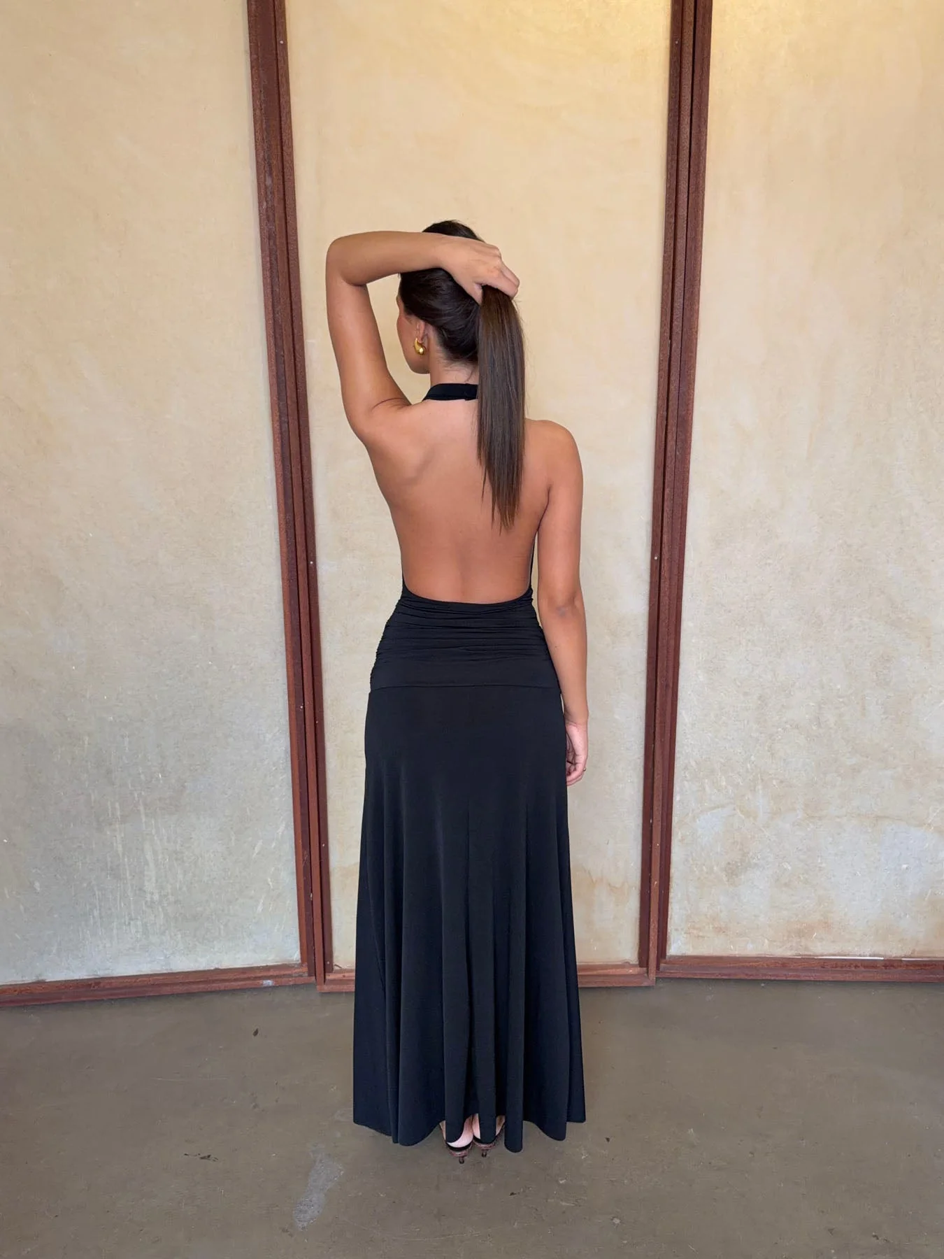 Redina dress with open back - Black 11 Redina dress with open back - Black