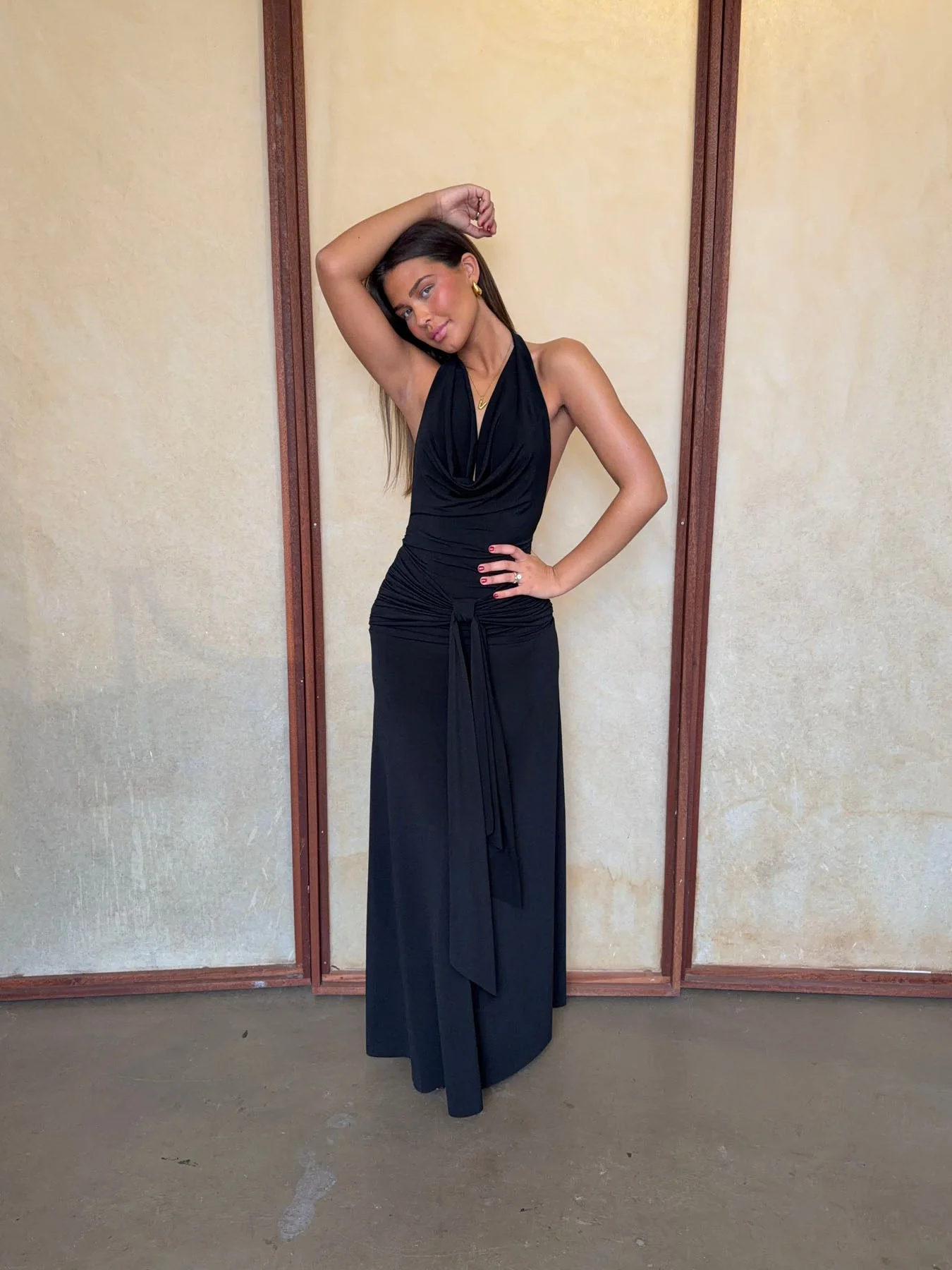 Redina dress with open back - Black 12 Redina dress with open back - Black