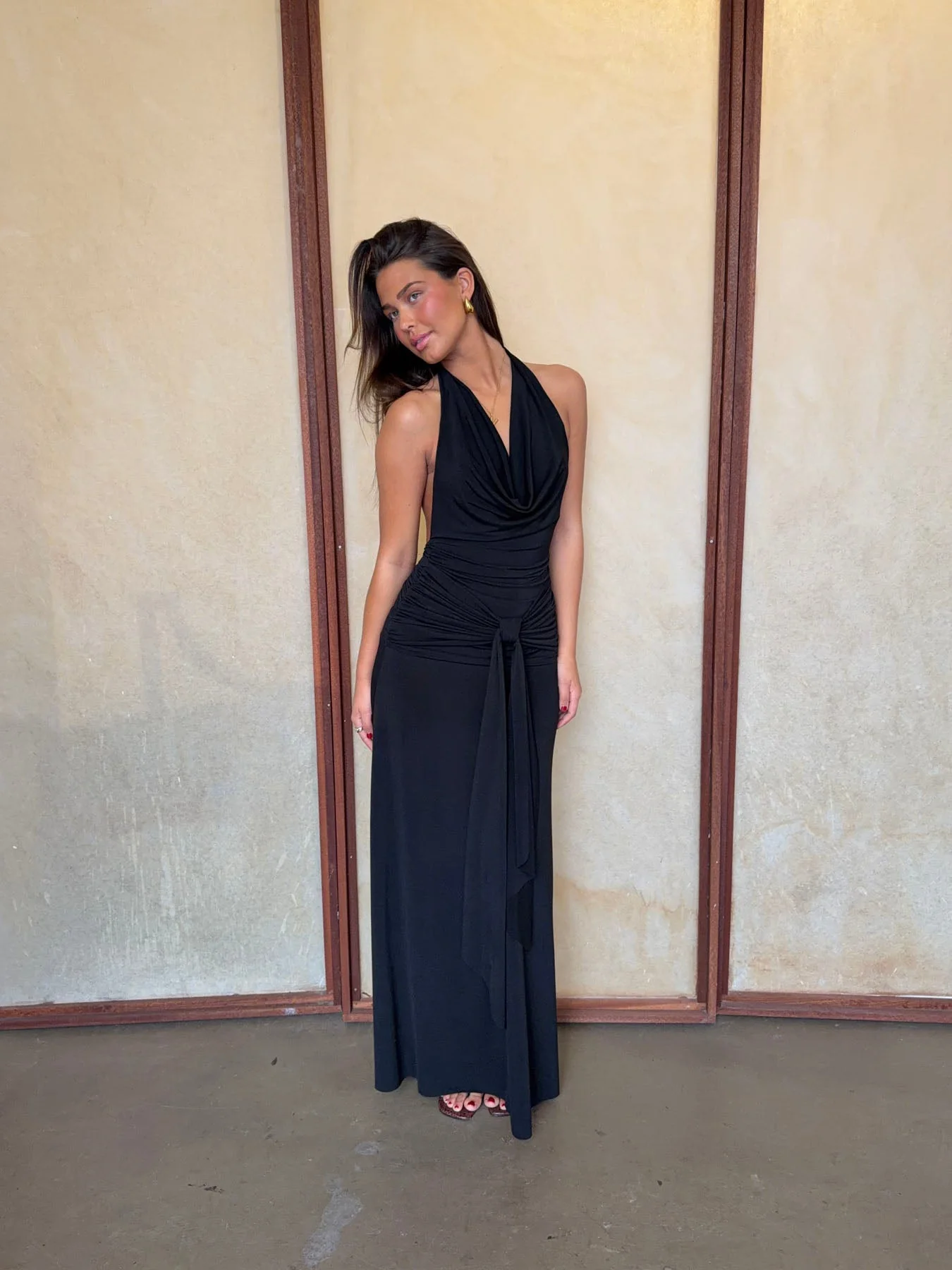 Redina dress with open back - Black 3 Redina dress with open back - Black