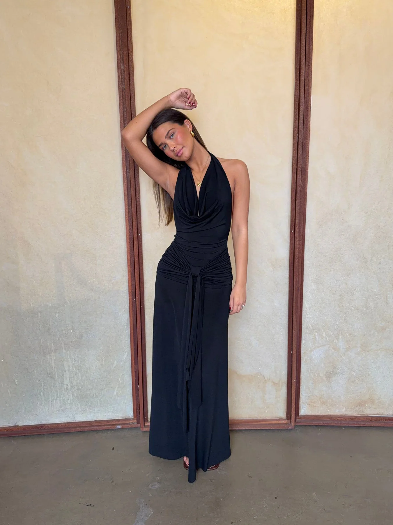 Redina dress with open back - Black 4 Redina dress with open back - Black