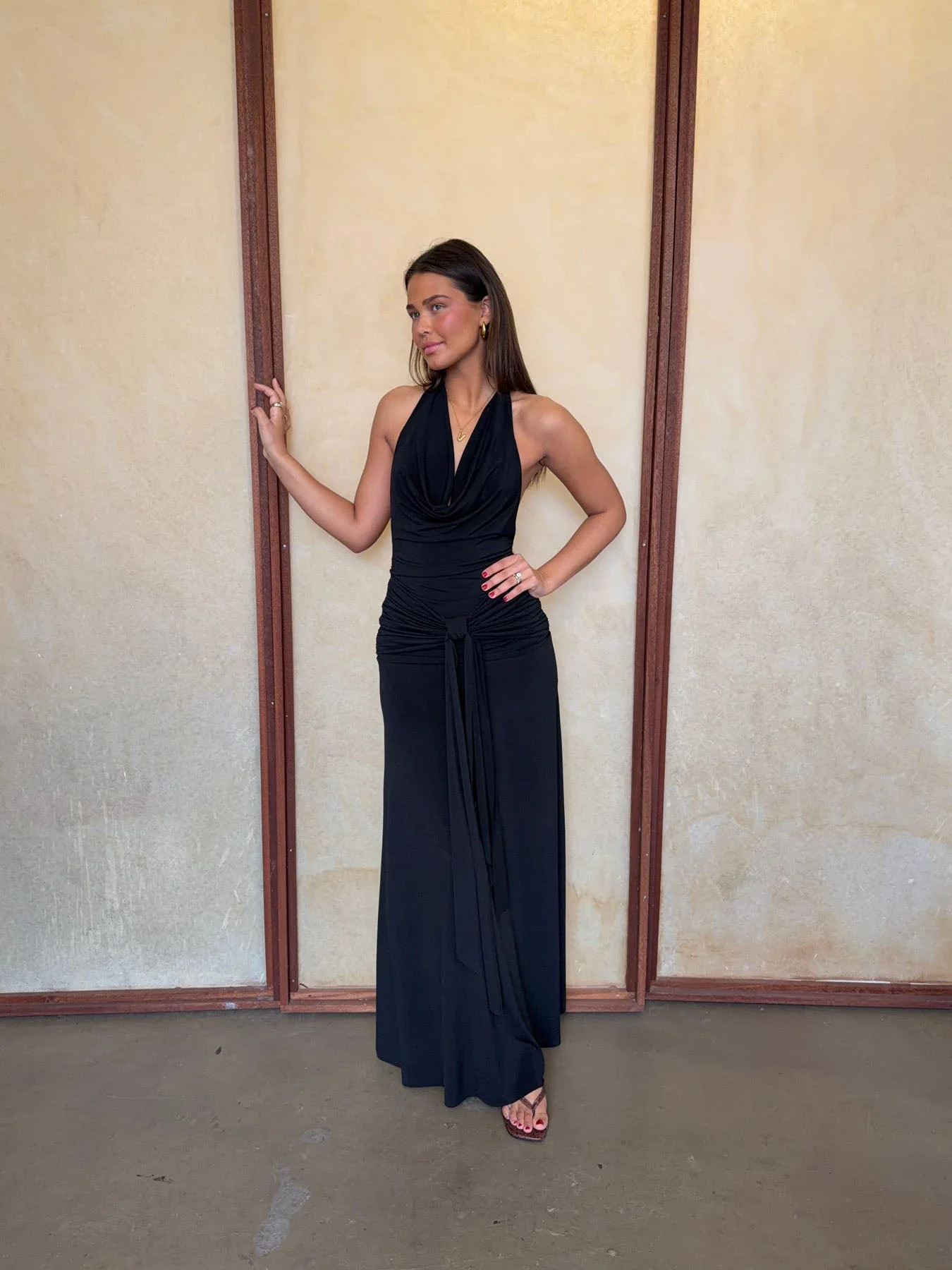 Redina dress with open back - Black 5 Redina dress with open back - Black