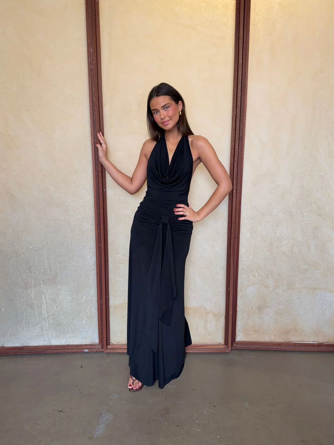 Redina dress with open back - Black 7 Redina dress with open back - Black