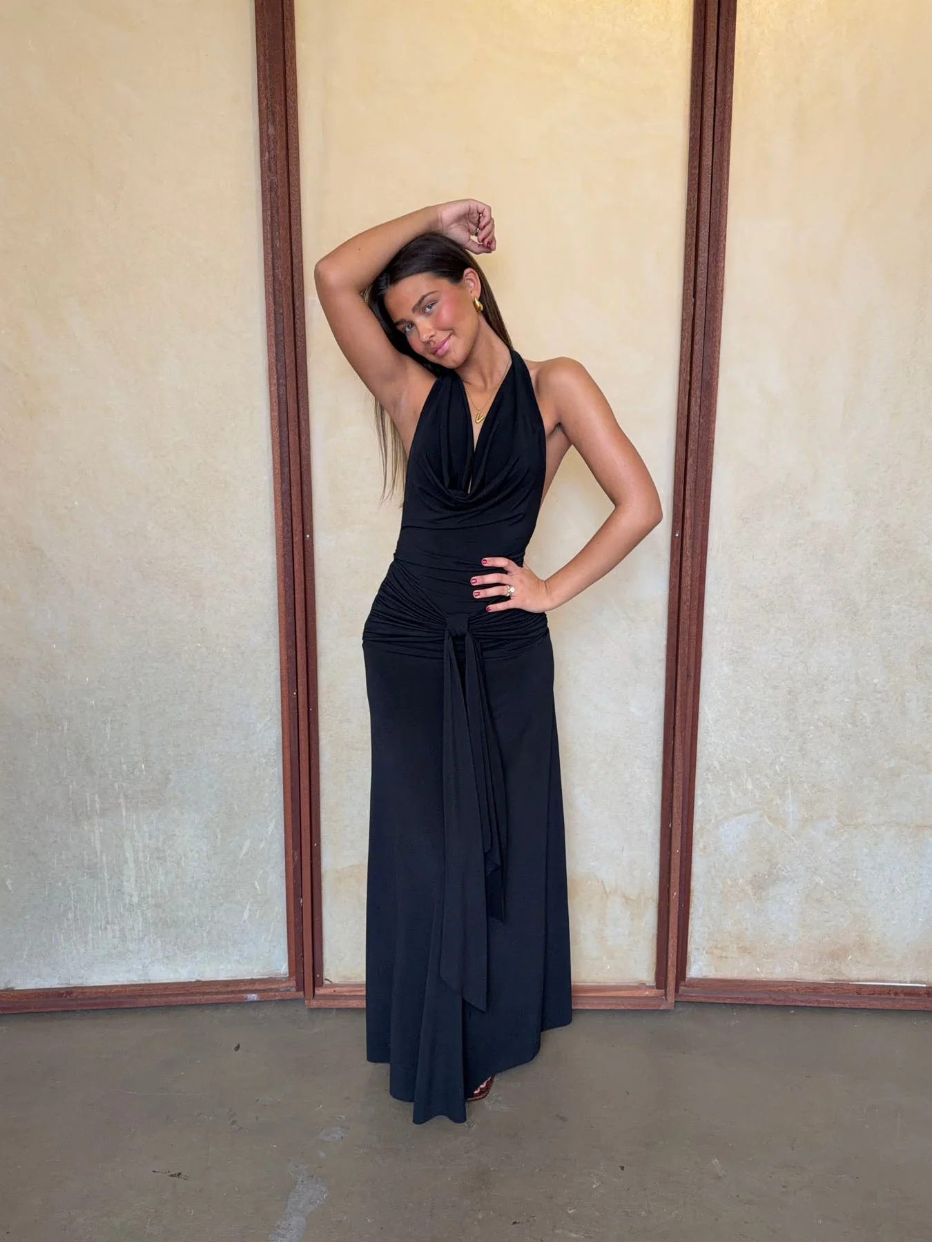 Redina dress with open back - Black 8 Redina dress with open back - Black