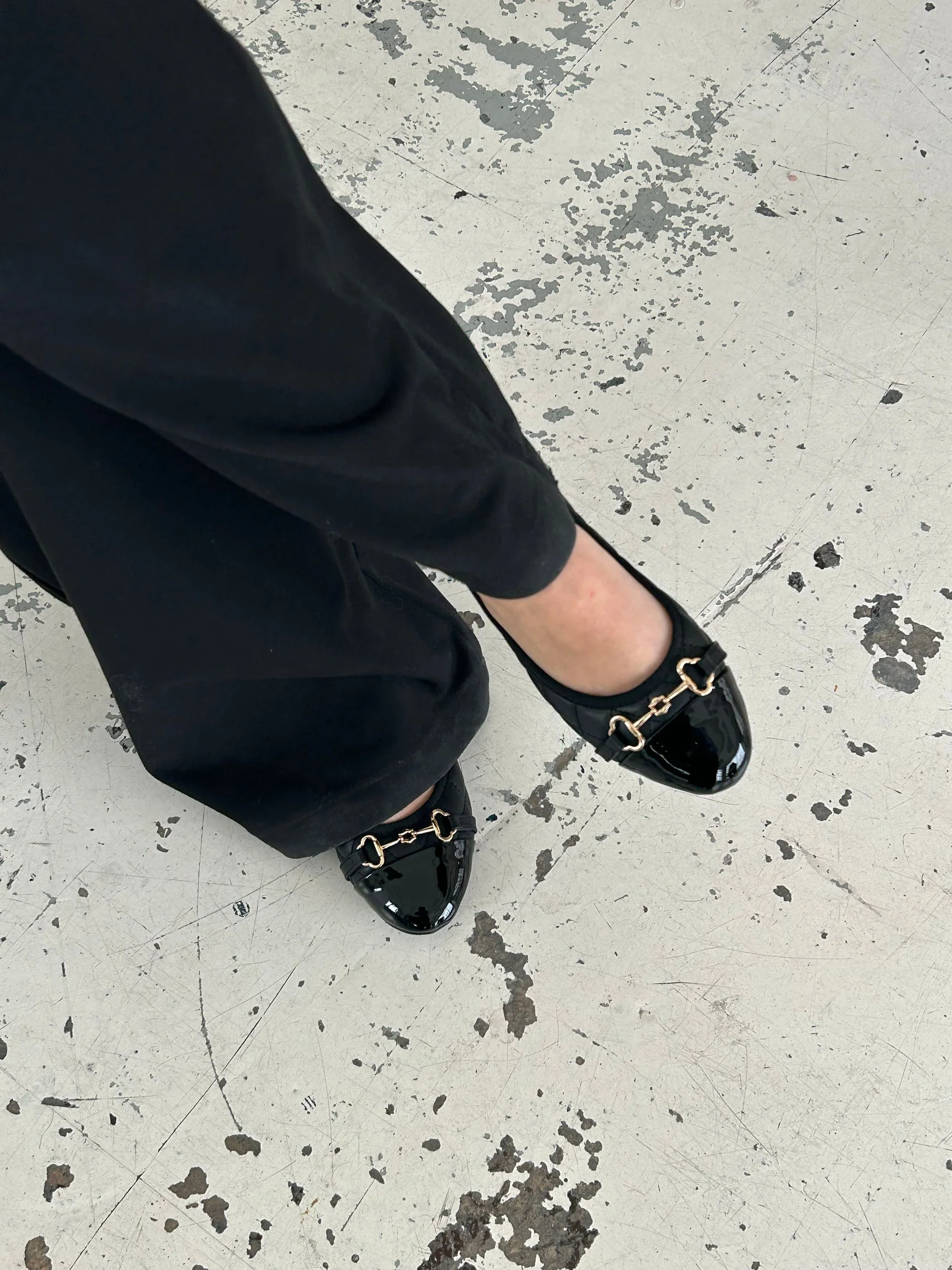 Ronda ballet flats with pattern - Black