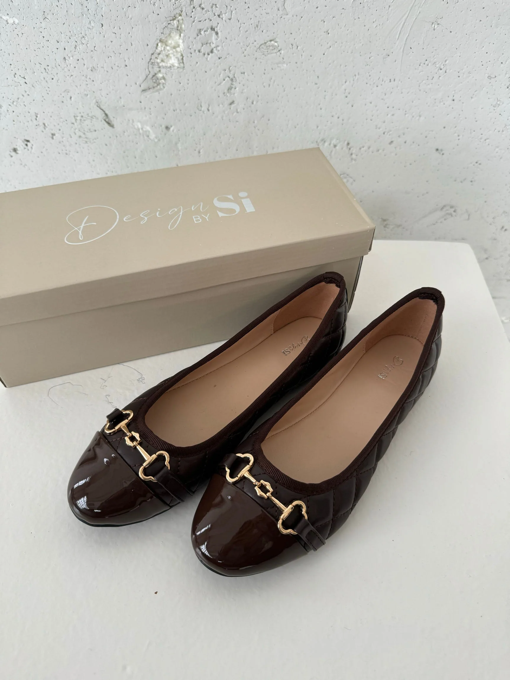 Ronda ballet flats with pattern - Brown 3 Ronda ballet flats with pattern - Brown