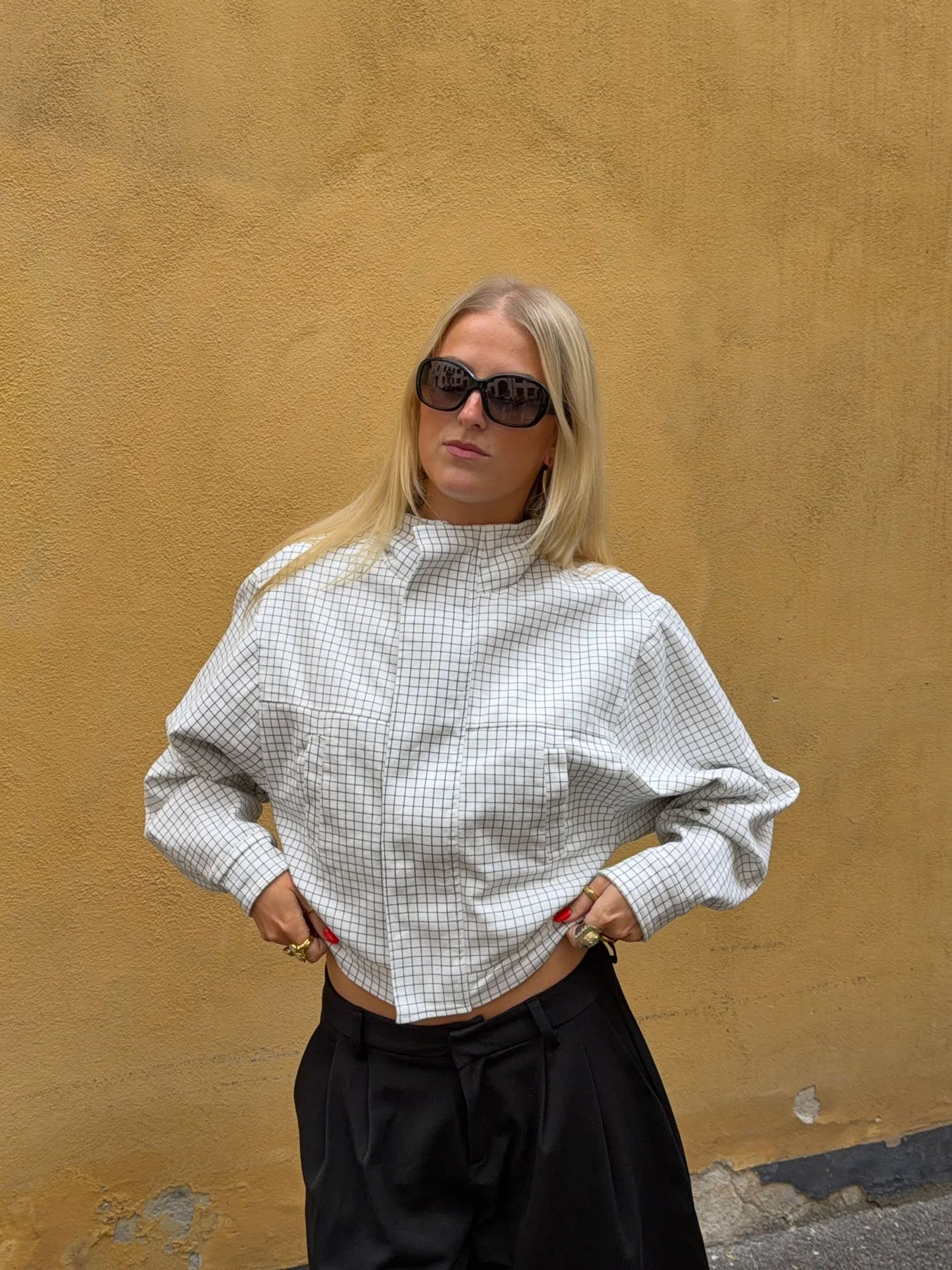 Scandivv jacket with checkers - White 8 Scandivv jacket with checkers - White