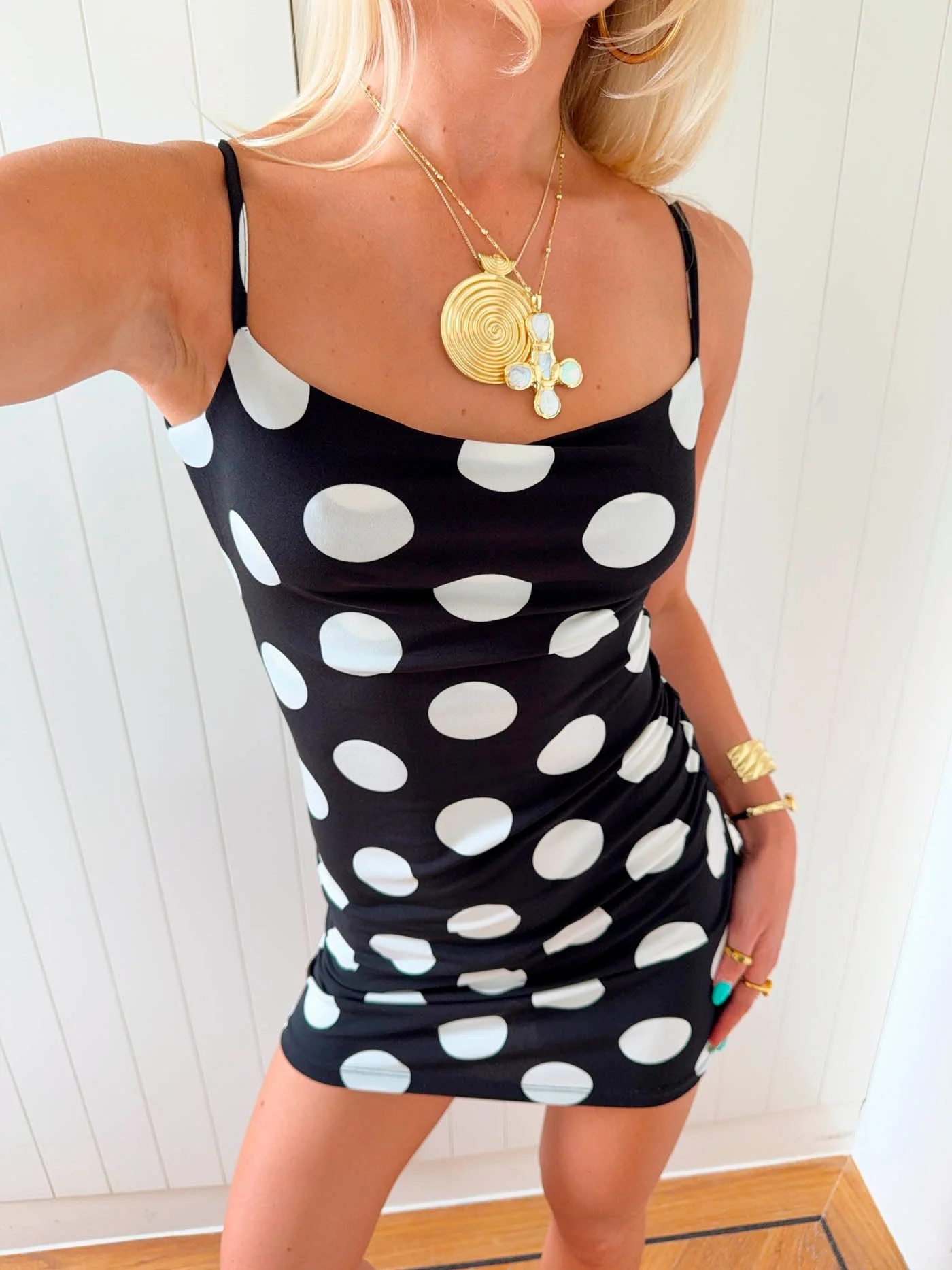 Scandivv mini dress with polka dots - Black/white 5 Scandivv mini dress with polka dots - Black/white