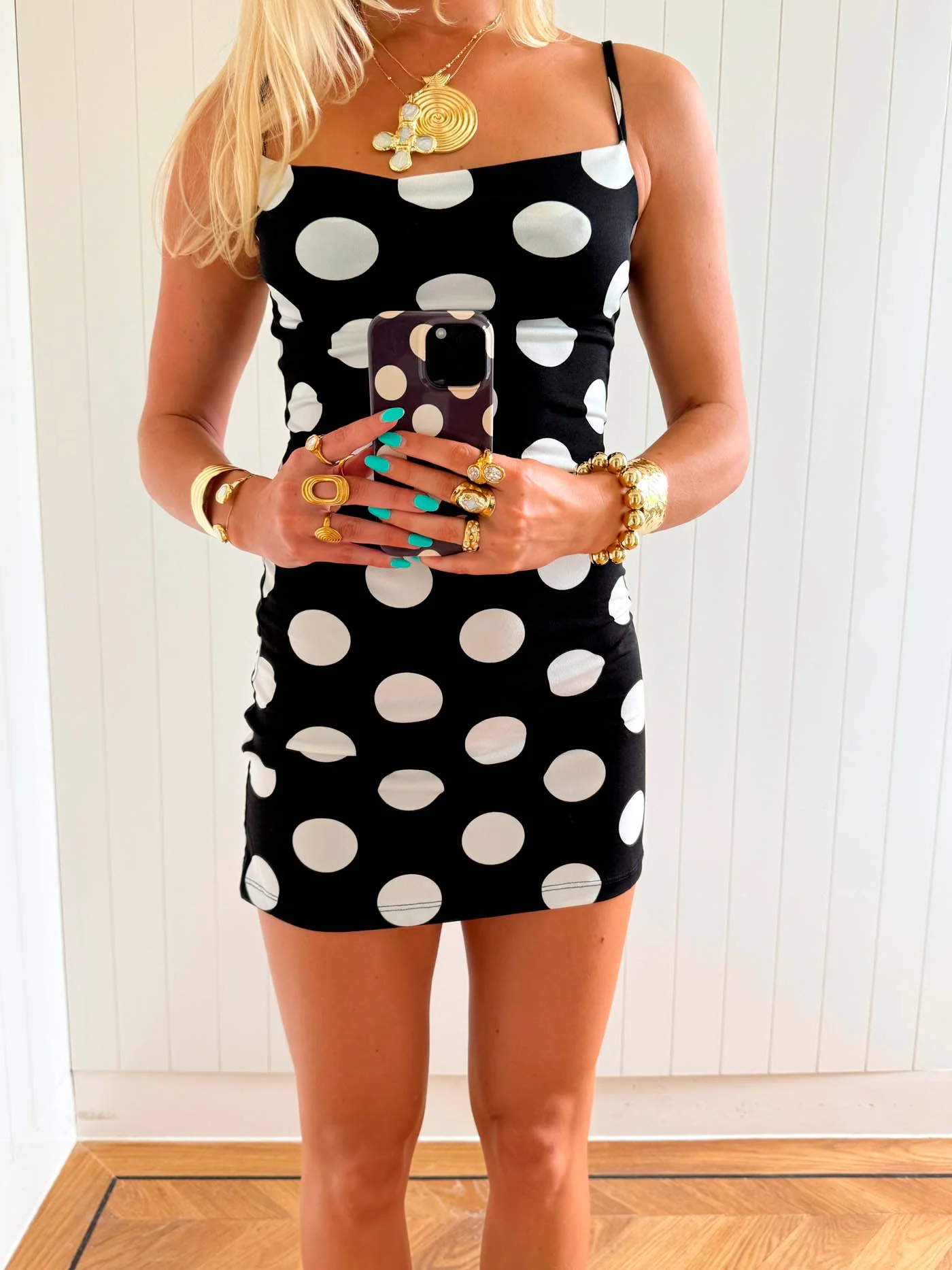 Scandivv mini dress with polka dots - Black/white 7 Scandivv mini dress with polka dots - Black/white