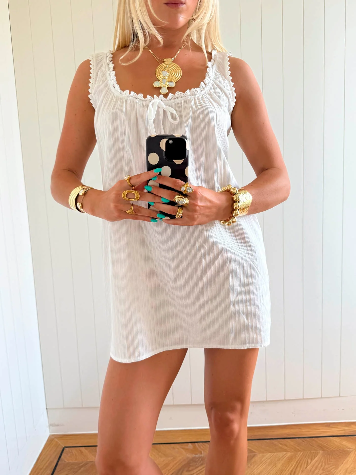 Scandivv mini dress with ruffle details - White 12 Scandivv mini dress with ruffle details - White
