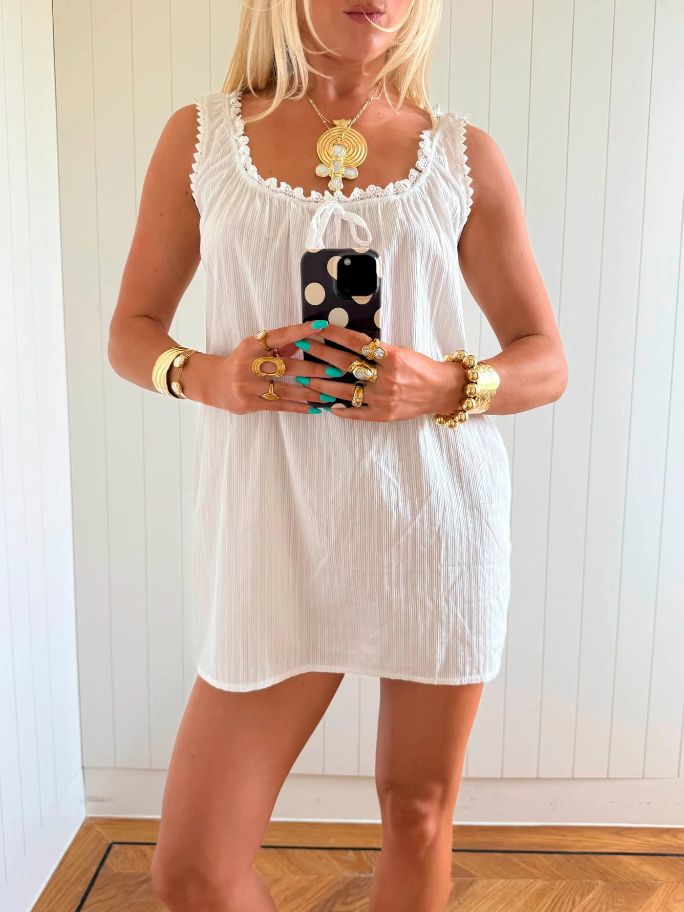 Scandivv mini dress with ruffle details - White 16 Scandivv mini dress with ruffle details - White