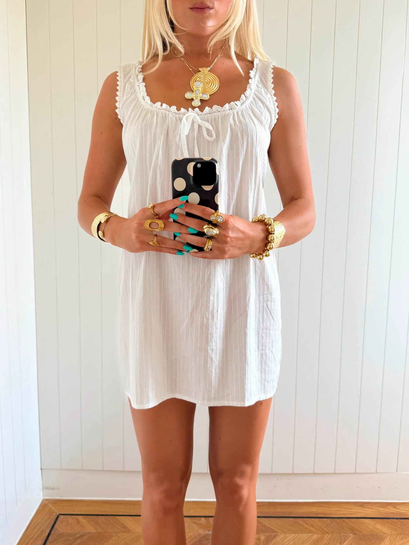 Scandivv mini dress with ruffle details - White 17 Scandivv mini dress with ruffle details - White
