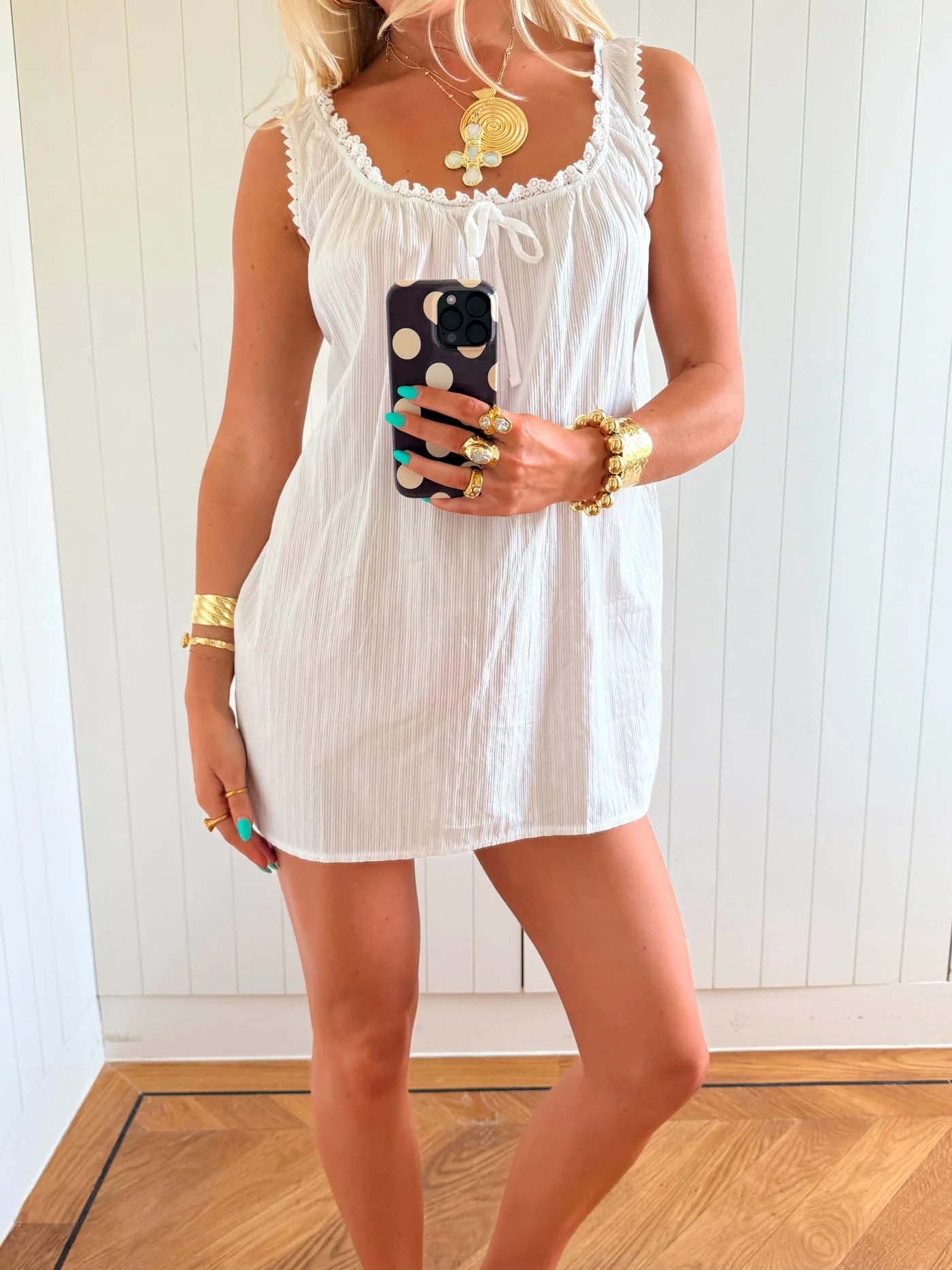 Scandivv mini dress with ruffle details - White 6 Scandivv mini dress with ruffle details - White