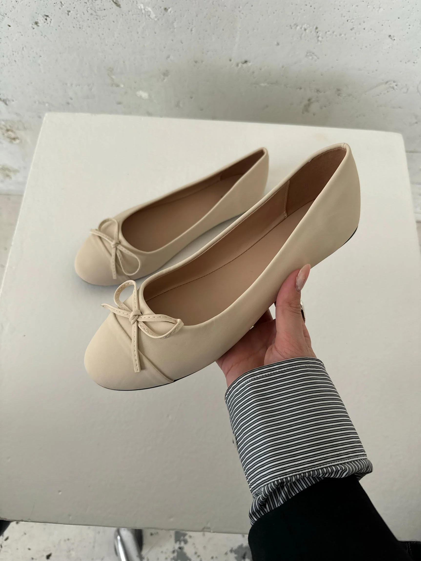 Segovia ballet flats with a bow - Off-white 2 Segovia ballet flats with a bow - Off-white