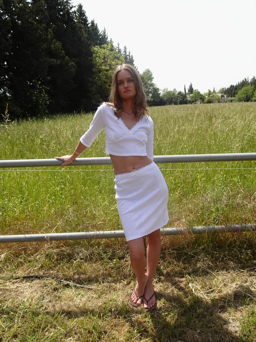 Shay pointelle skirt - White 10 Shay pointelle skirt - White