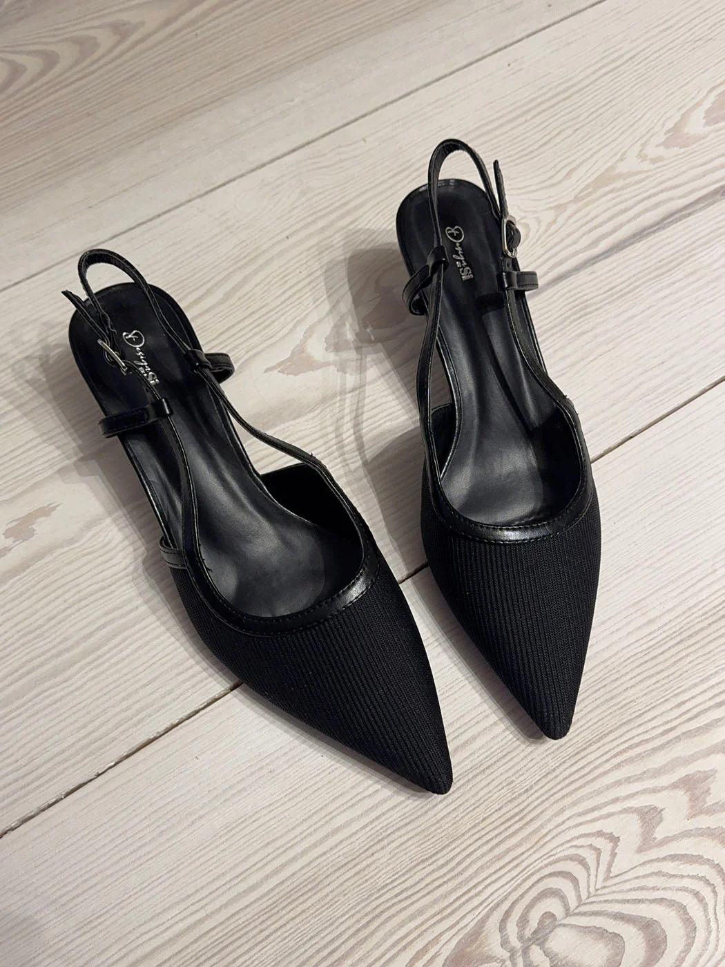 Suzanne slingback heels with details - Black 3 Suzanne slingback heels with details - Black
