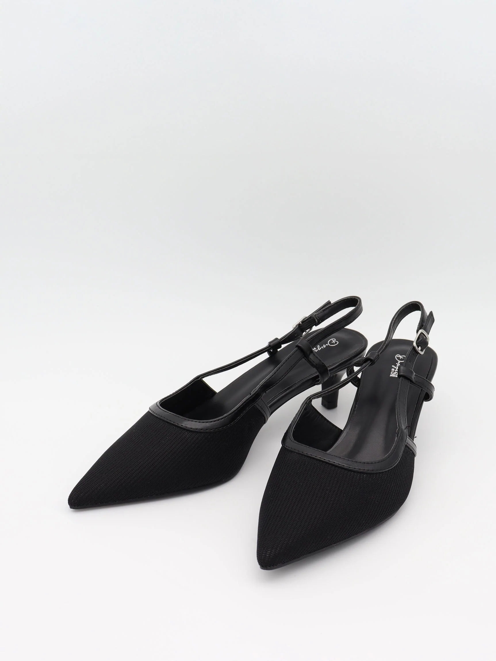 Suzanne slingback heels with details - Black 4 Suzanne slingback heels with details - Black