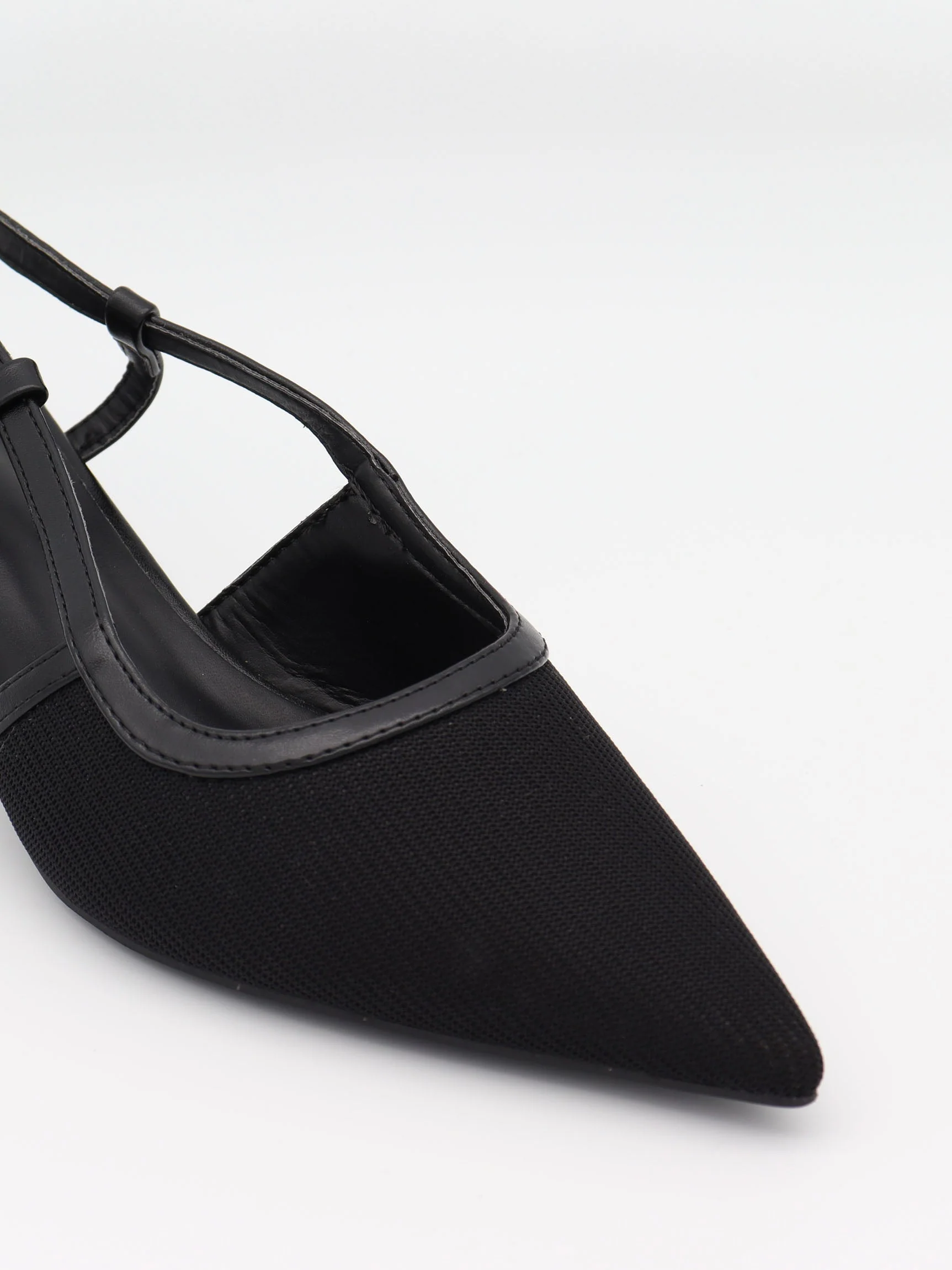 Suzanne slingback heels with details - Black 5 Suzanne slingback heels with details - Black