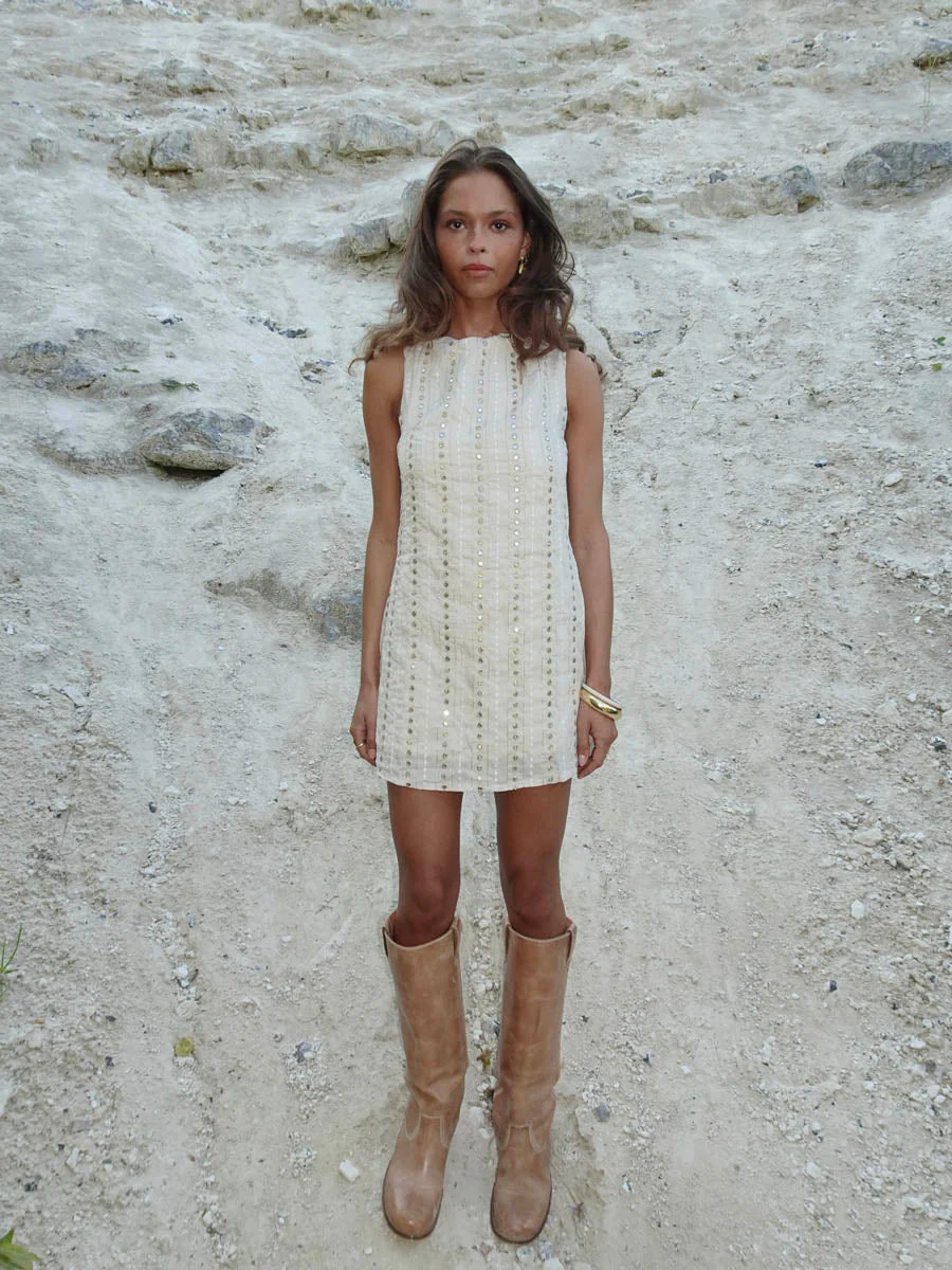 Tassy mini dress - Beige 1 Tassy mini dress - Beige
